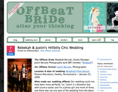 OMG, We’re On OffbeatBride.com