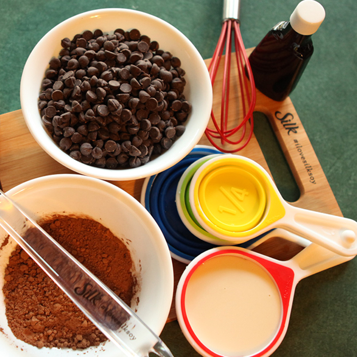 Healthy and EASY chocolate truffles recipe video using Silk soy milk.