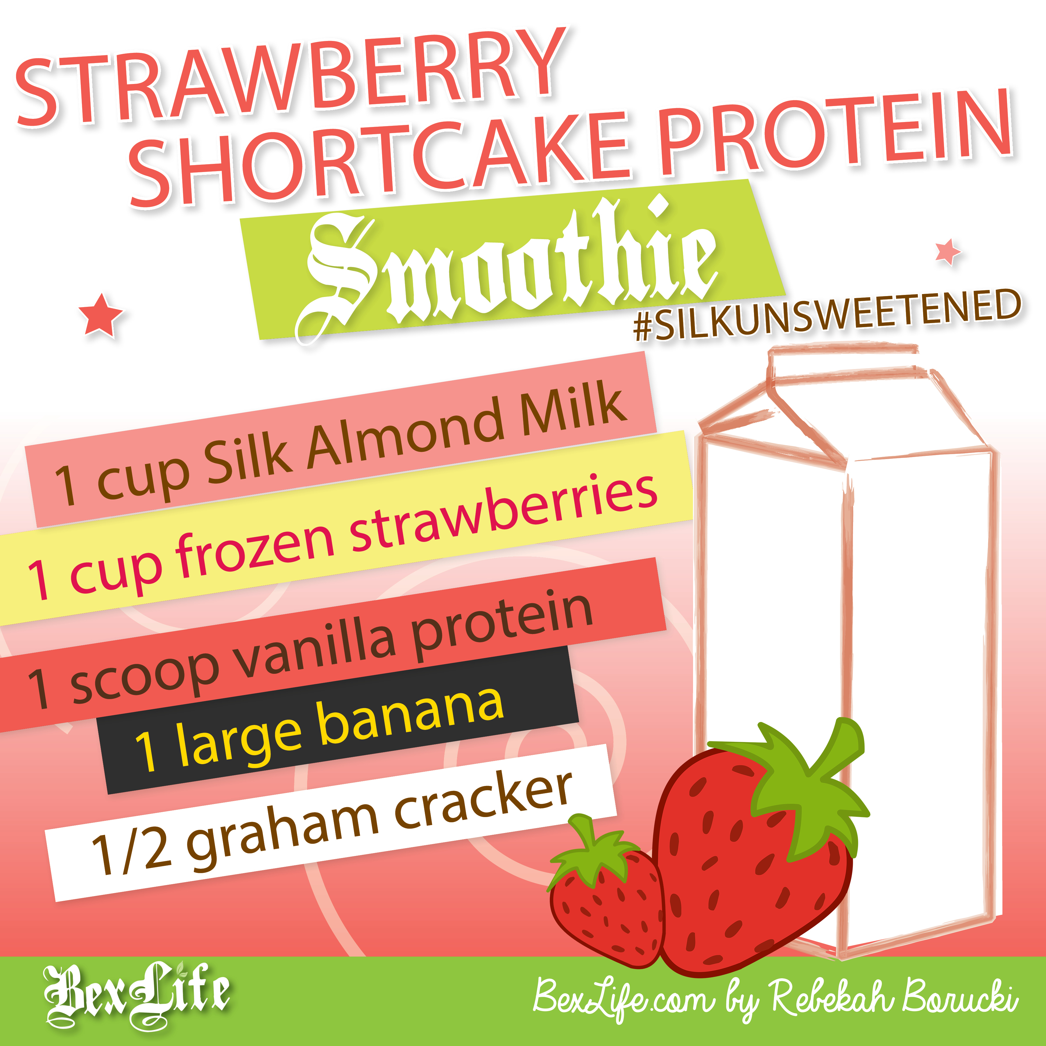 Vegan Strawberry Shortcake Smoothie Recipe