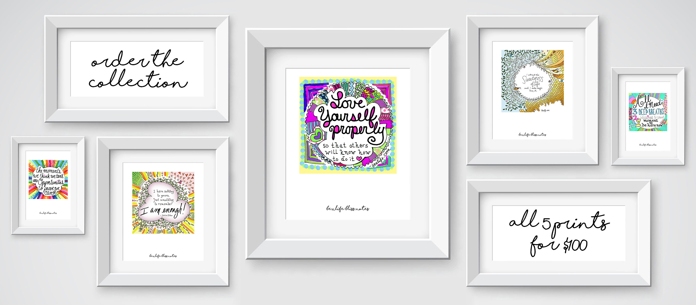 BexLife Bliss Notes Print Collection - Affirmation and Mantra Prints